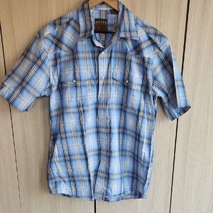 Roper Light Blue Plaid Casual Shirt